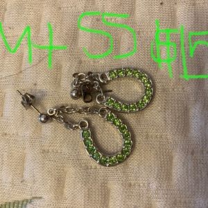 Green jewel Montana Silversmith horseshoe earrings